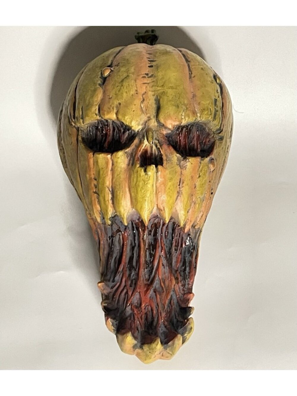 2012 Spirit Halloween Pumpkin Head Prop Squishy Latex Halloween Decor 12” Skull